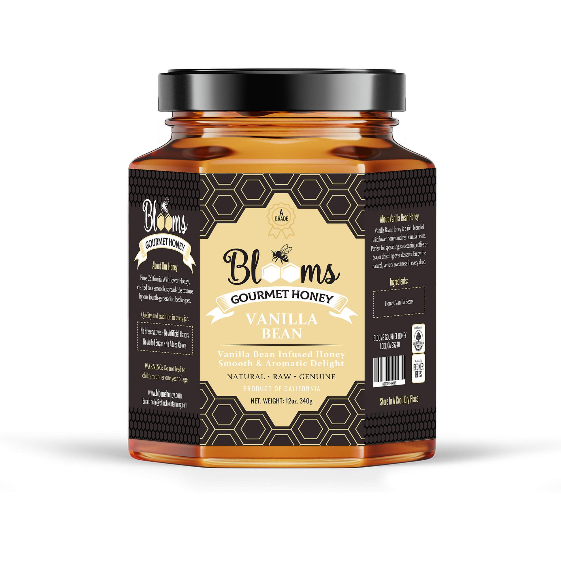 blooms gourmet honey - Vanilla Bean Infused Honey