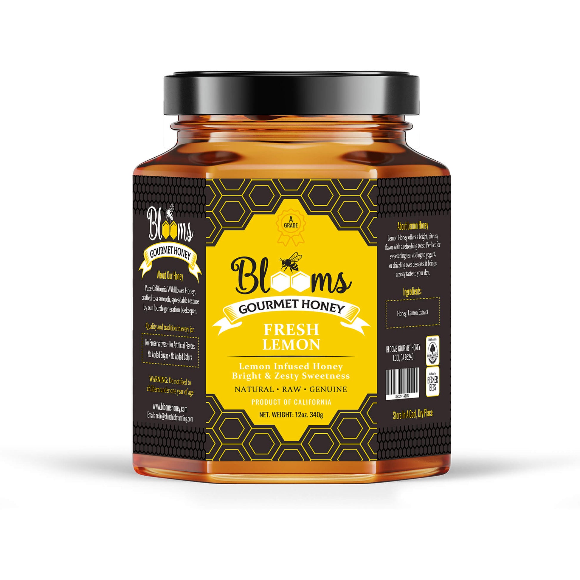 blooms gourmet honey-Lemon Infused Honey