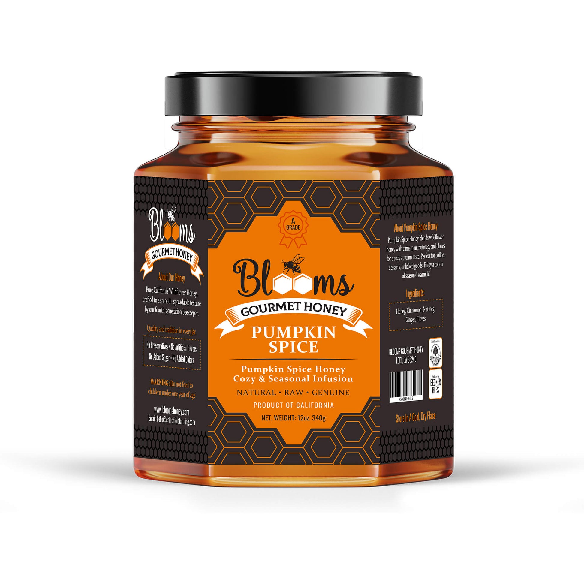 blooms gourmet honey - Pumpkin Spice Honey