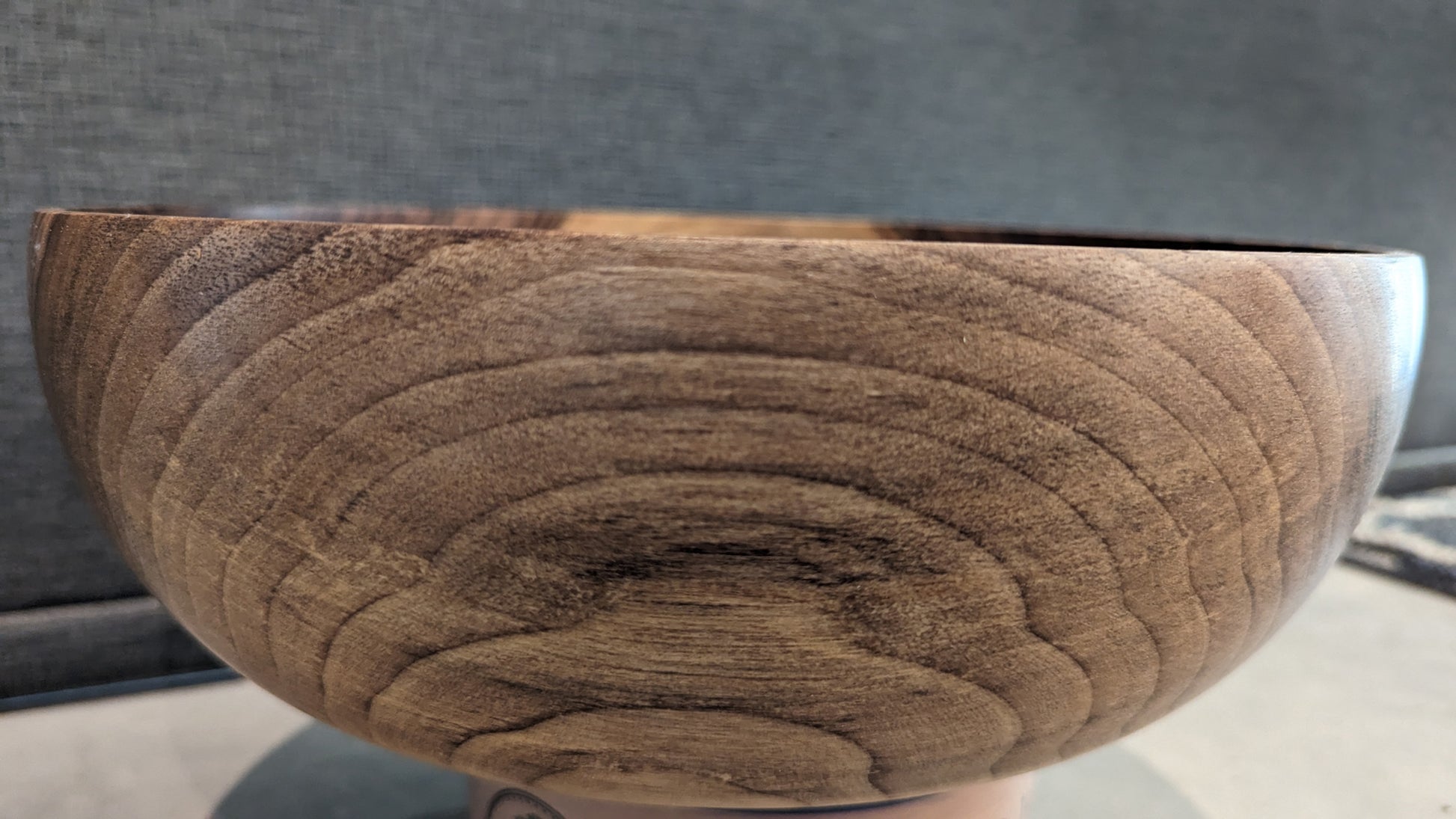 walnut bowl - side