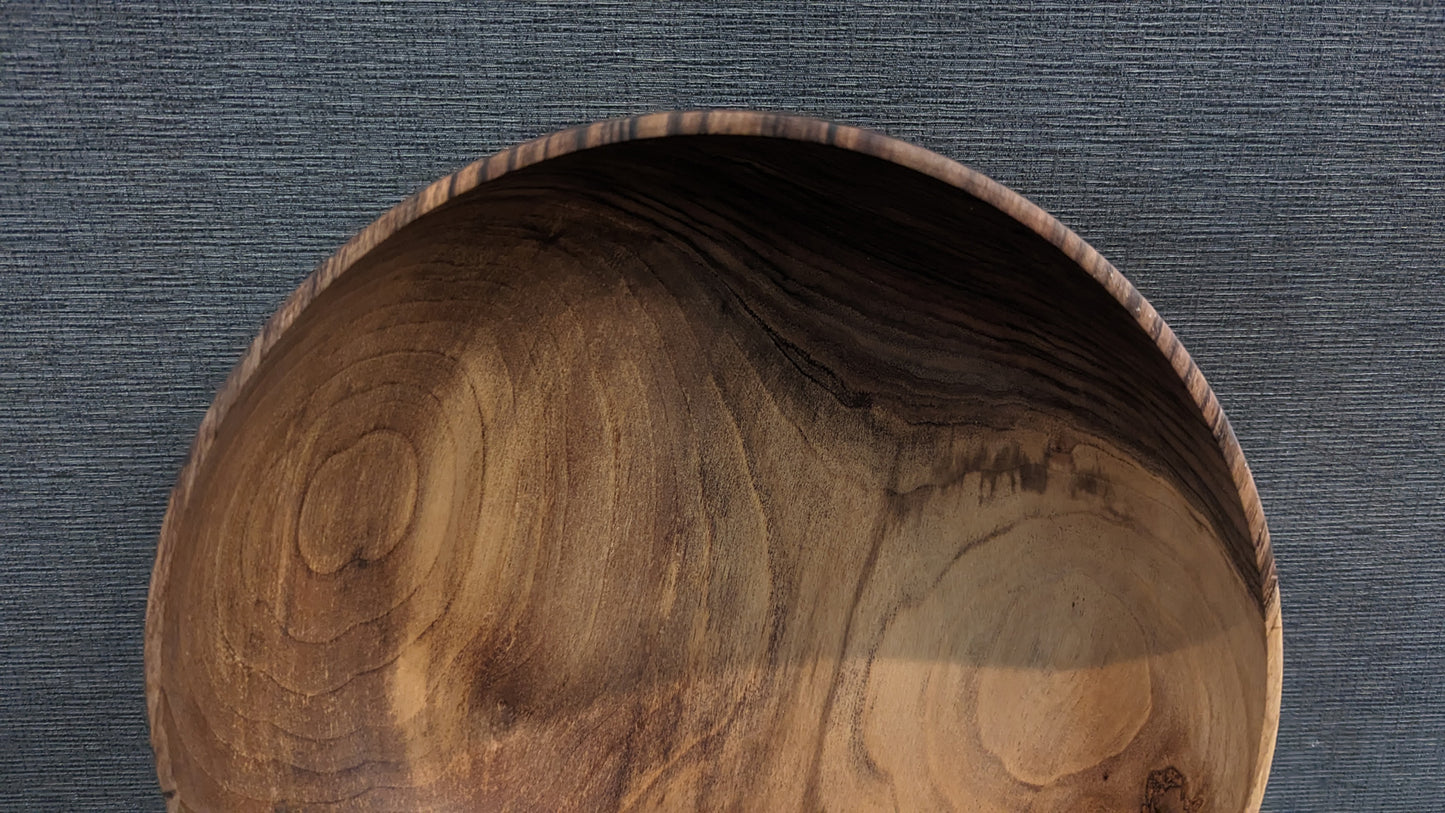 walnut bowl - inside